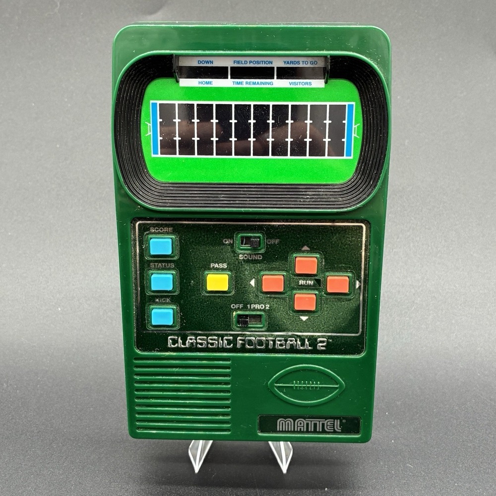 Mattel Classic Football 2 Sports Handheld Electronic Game 2002 Tested Working